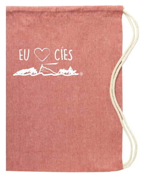 Mochila com cordão EU❤️CIES